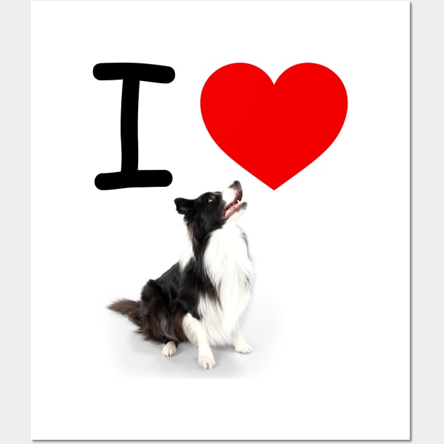 I HEART BORDER COLLIES Wall Art by EmoteYourself